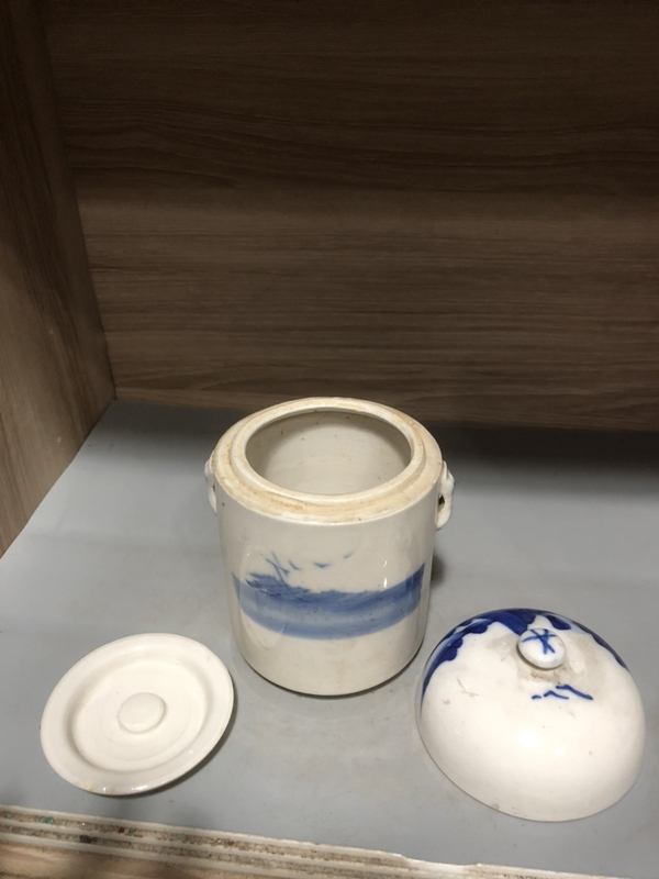 古玩陶瓷（優(yōu)品同款）青花蓋盅3件套全品拍賣，當(dāng)前價格750元