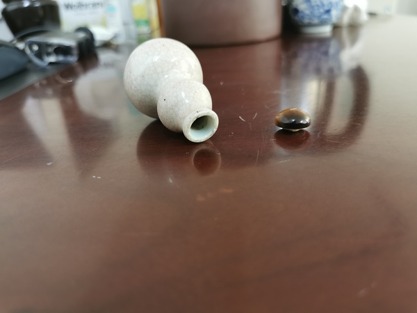 古玩陶瓷晚清紅哥釉小葫蘆瓶拍賣(mài)，當(dāng)前價(jià)格300元