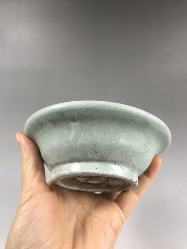 古玩陶瓷明代(己保真)龍泉粉青筆洗拍賣(mài),當(dāng)前價(jià)格3800元