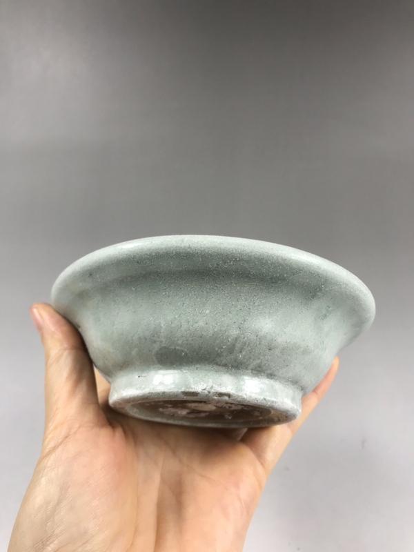 古玩陶瓷明代(己保真)龍泉粉青筆洗拍賣(mài),當(dāng)前價(jià)格3800元