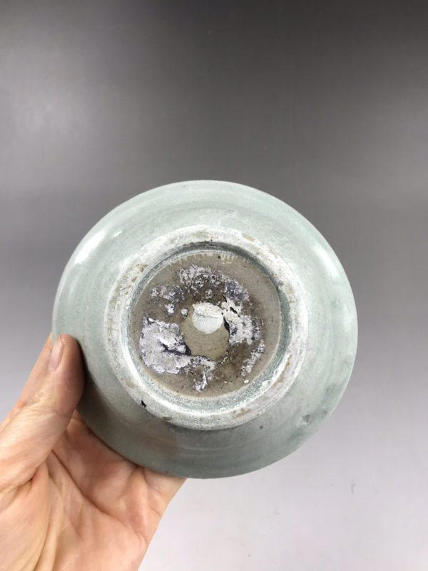 古玩陶瓷明代(己保真)龍泉粉青筆洗拍賣(mài),當(dāng)前價(jià)格3800元