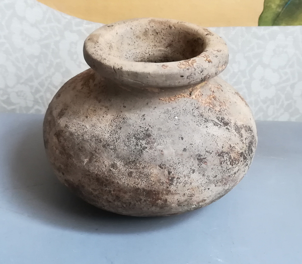 古玩陶瓷【實物保真】漢代.灰陶罐拍賣,當前價格398元