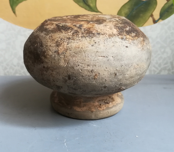 古玩陶瓷【實物保真】漢代.灰陶罐拍賣,當前價格398元