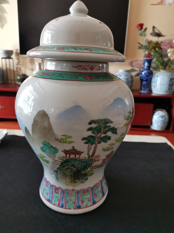 古玩陶瓷山水紋將軍罐拍賣，當前價格500元