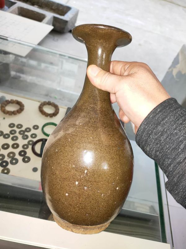 古玩陶瓷茶葉末釉玉壺春瓶拍賣，當前價格2000元