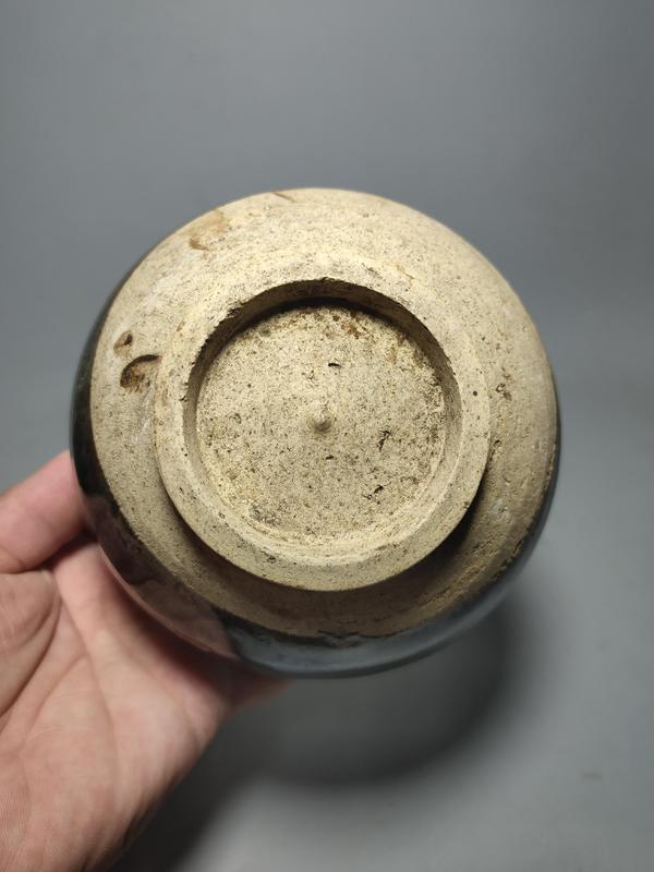 古玩陶瓷金元?兔豪釉缽拍賣,當前價格1600元