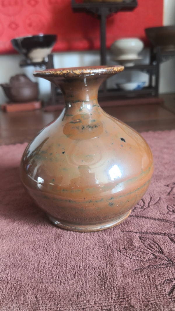 古玩轉(zhuǎn)賣明.紫金釉玉壺春瓶拍賣，當(dāng)前價格18888元
