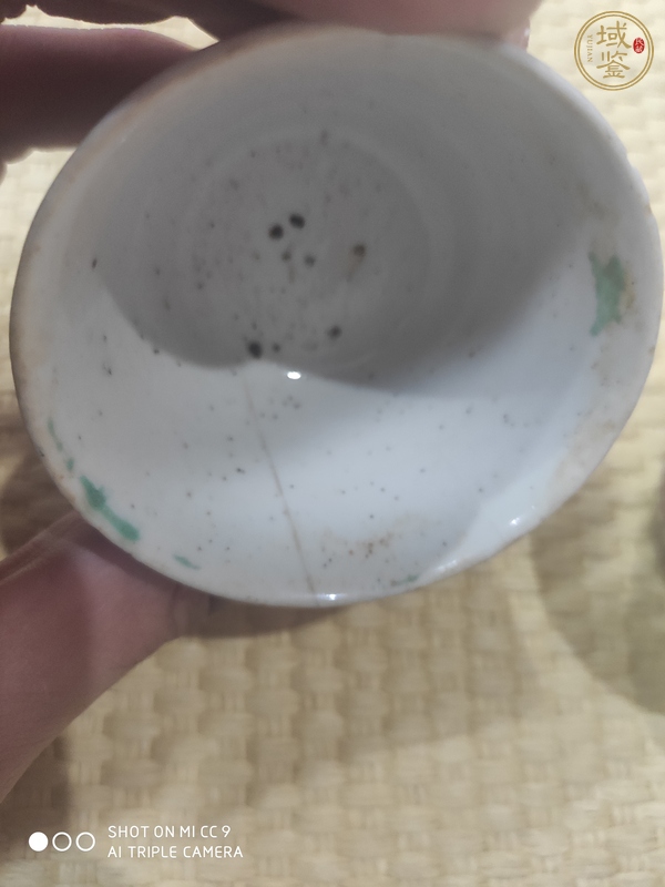 古玩陶瓷粉彩福壽紋仰鐘杯真品鑒賞圖