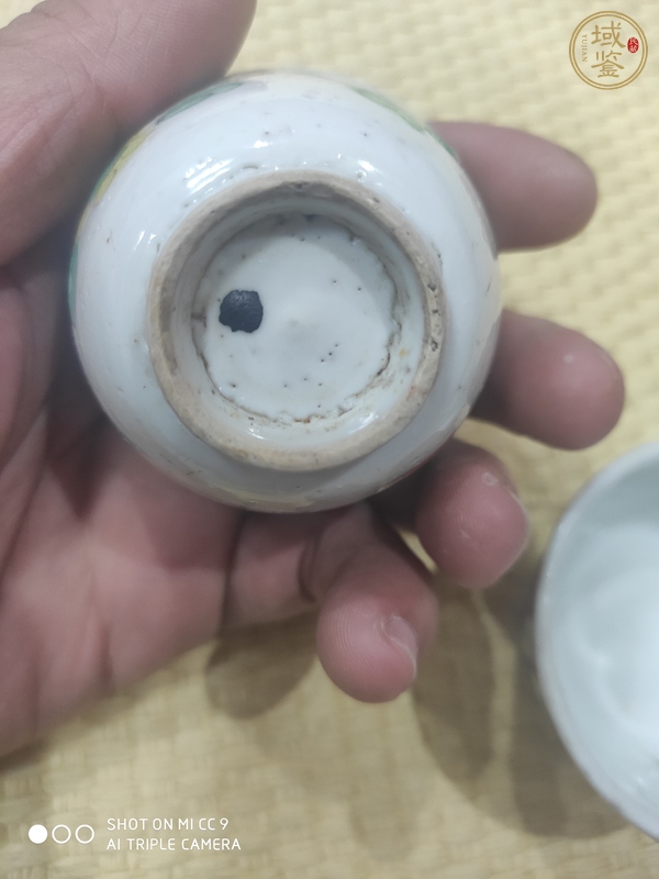 古玩陶瓷粉彩福壽紋仰鐘杯真品鑒賞圖