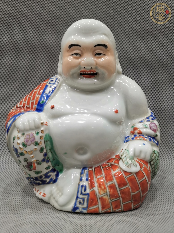 古玩陶瓷粉彩彌勒佛真品鑒賞圖