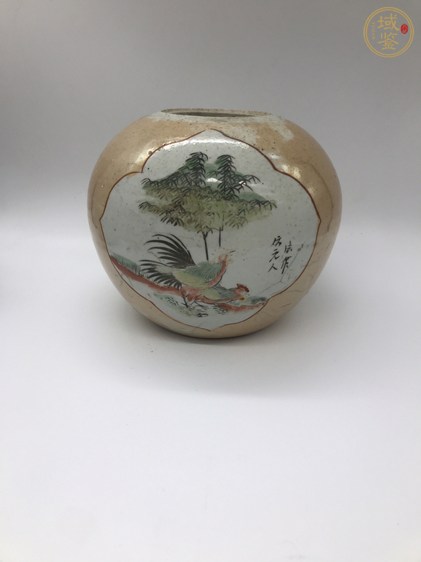 古玩陶瓷花鳥紋罐真品鑒賞圖