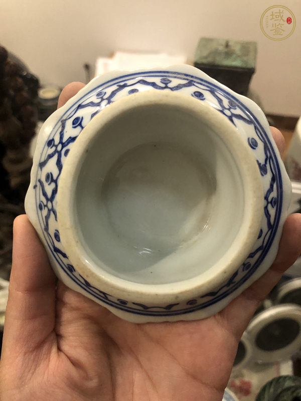 古玩陶瓷創匯·青花花卉紋小高足盤真品鑒賞圖