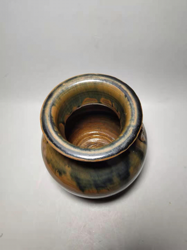古玩陶瓷元代?紫金釉雙系罐拍賣,當前價格2300元