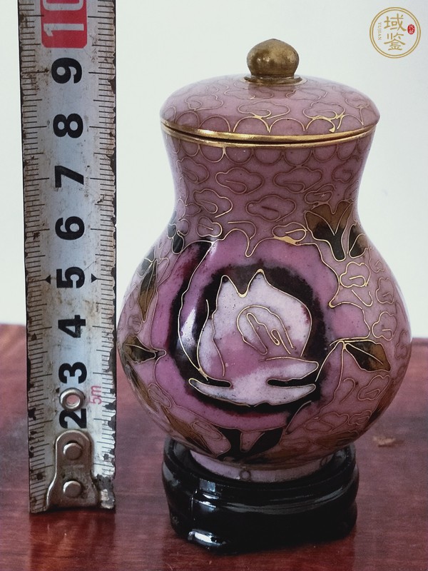 古玩陶瓷創匯·銅胎掐絲琺瑯花卉紋小蓋瓶一對真品鑒賞圖