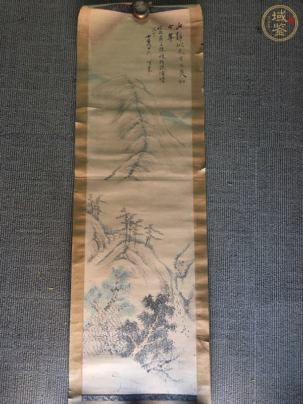 古玩字畫日本山水畫真品鑒賞圖