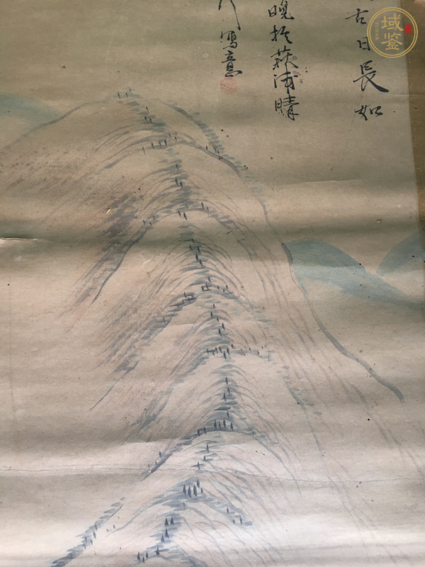 古玩字畫日本山水畫真品鑒賞圖