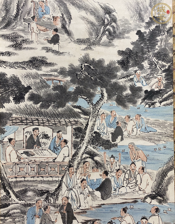 古玩字畫群賢會真品鑒賞圖