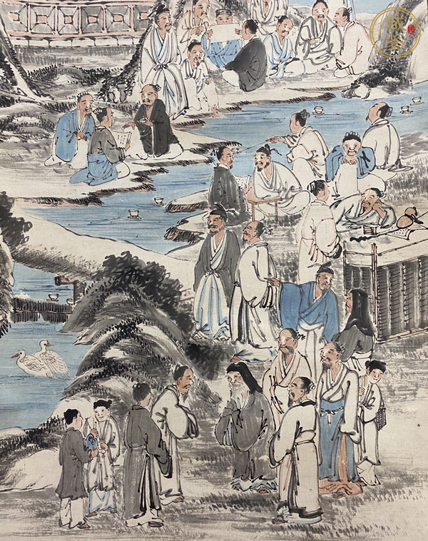 古玩字畫群賢會真品鑒賞圖