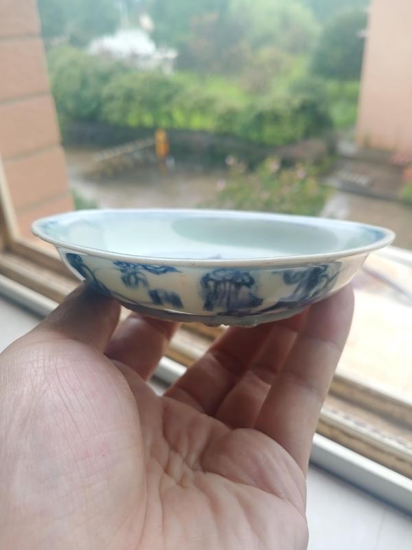 古玩陶瓷青花花卉紋盤拍賣，當前價格2800元