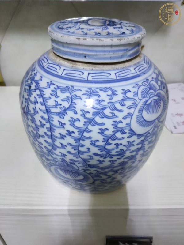 古玩陶瓷青花喜子罐真品鑒賞圖