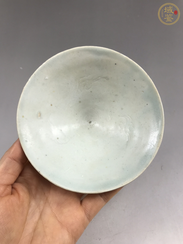 古玩陶瓷湖田窯刻花斗笠茶盞真品鑒賞圖