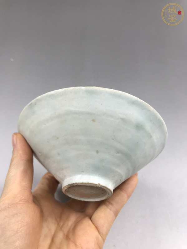 古玩陶瓷湖田窯刻花斗笠茶盞真品鑒賞圖