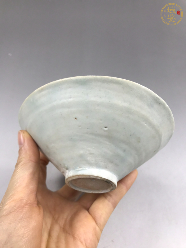 古玩陶瓷湖田窯刻花斗笠茶盞真品鑒賞圖