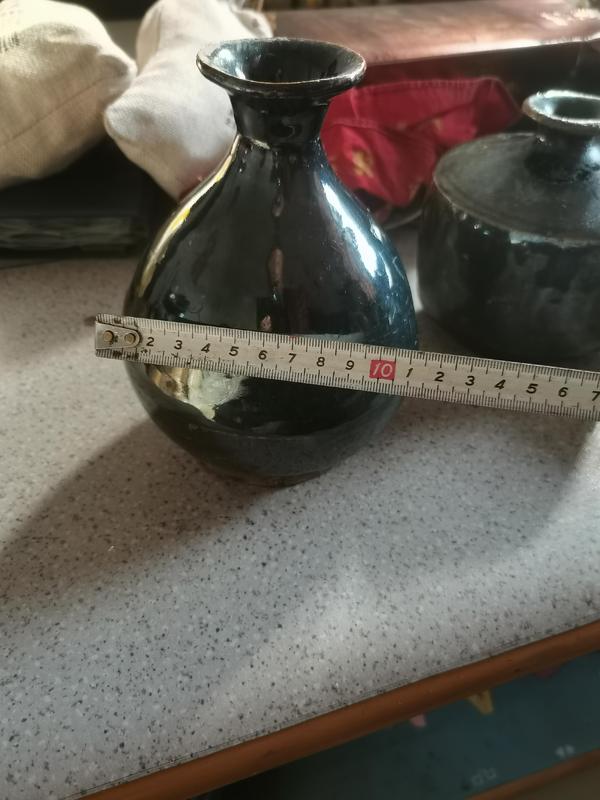 古玩陶瓷磁州窯窯變黑釉玉壺春瓶,漂亮拍賣,當前價格999元