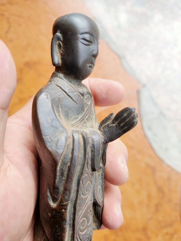 古玩铜器明中期精铜佛造像拍卖，当前价格6666元