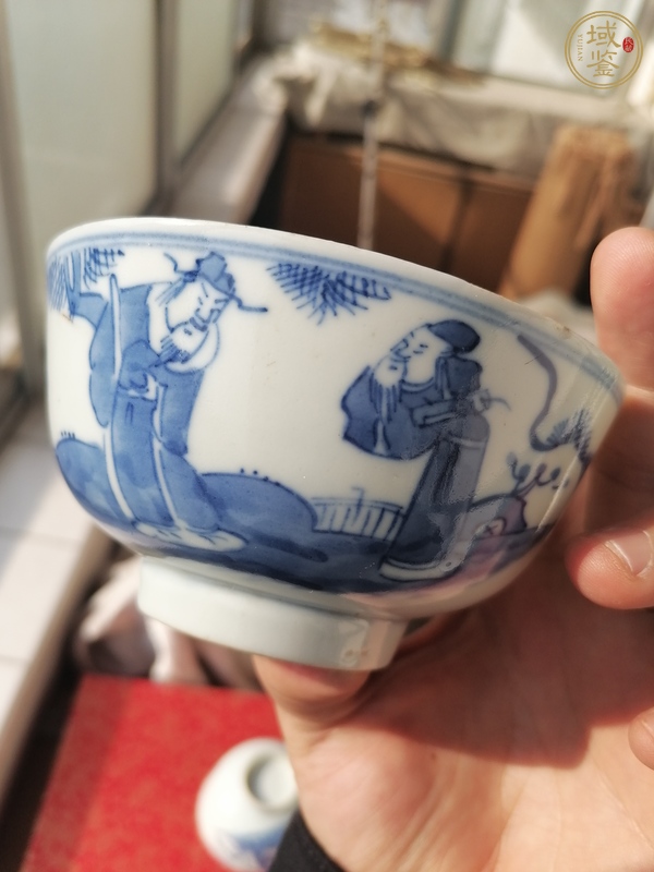 古玩陶瓷三星青花杯真品鑒賞圖