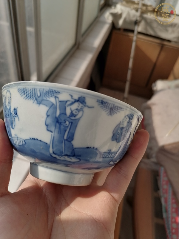 古玩陶瓷三星青花杯真品鑒賞圖