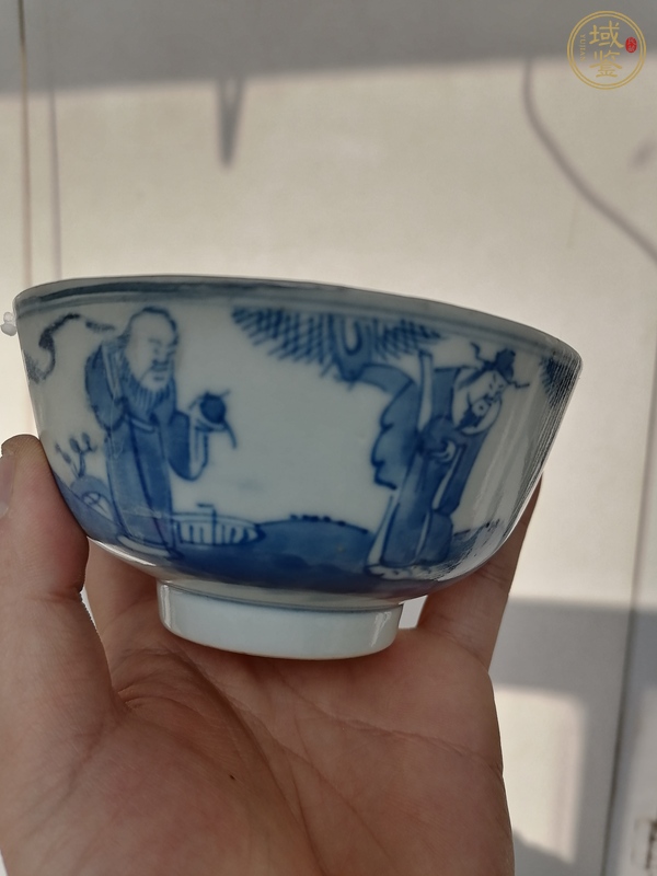 古玩陶瓷三星青花杯真品鑒賞圖