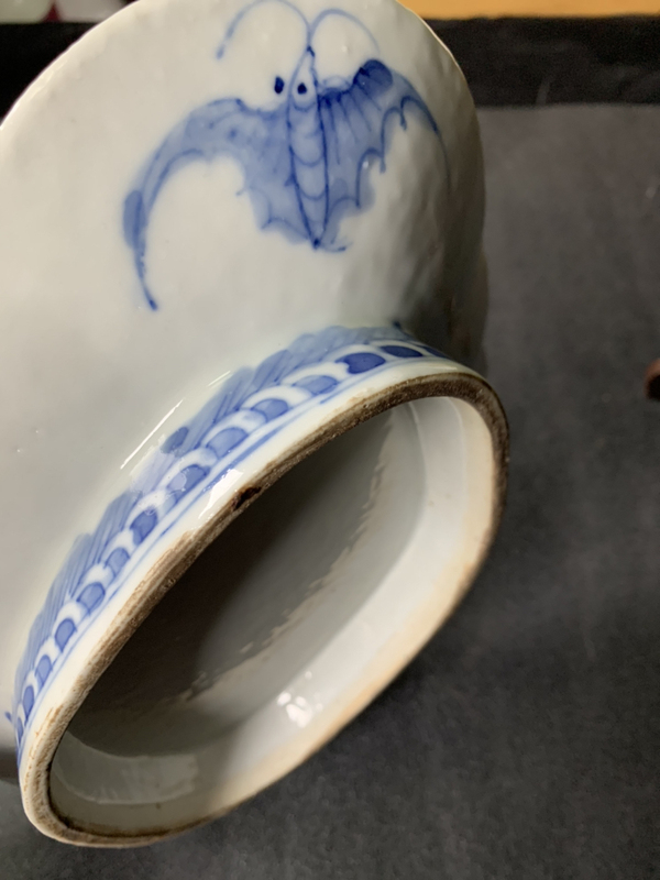 古玩陶瓷已有域鑒保真：清晚花釉里紅供盤拍賣，當(dāng)前價格8888元