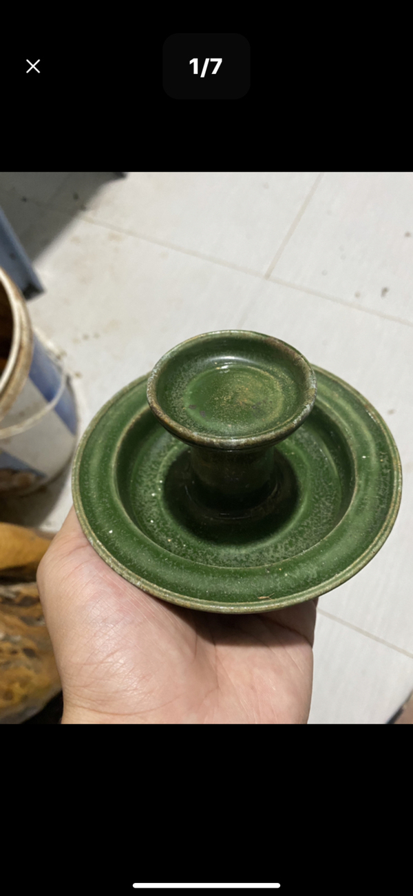 古玩陶瓷明綠釉盞拍賣,當(dāng)前價(jià)格2200元