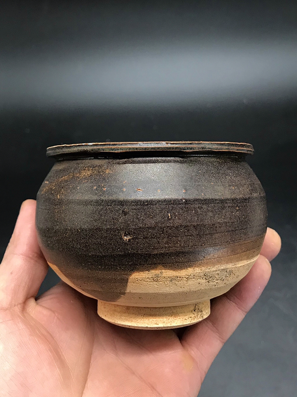 古玩陶瓷南宋吉州窯醬釉茶入拍賣,當前價格1500元