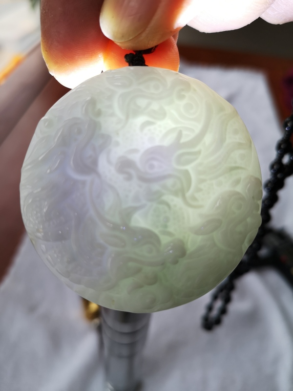 古玩玉器翡翠龍牌拍賣,當前價格398元