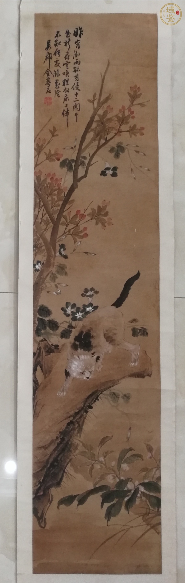 古玩字畫金夢石 花鳥四條屏真品鑒賞圖