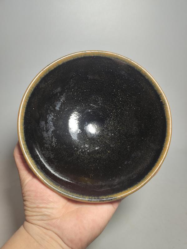 古玩陶瓷金元耀州窯黑釉斗笠大碗(精品黑釉)拍賣,當(dāng)前價格5000元