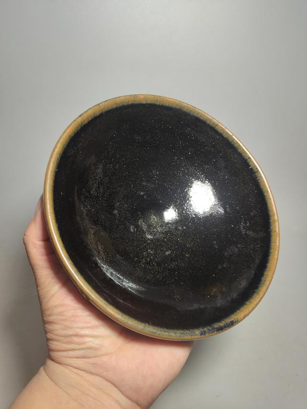 古玩陶瓷金元耀州窯黑釉斗笠大碗(精品黑釉)拍賣,當(dāng)前價格5000元