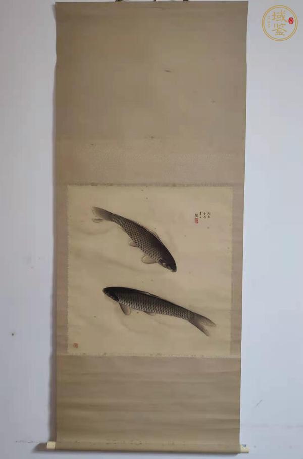 古玩字畫雙魚圖真品鑒賞圖