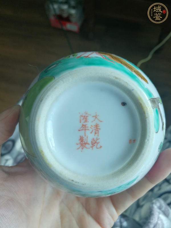 古玩陶瓷粉彩花鳥紋罐真品鑒賞圖