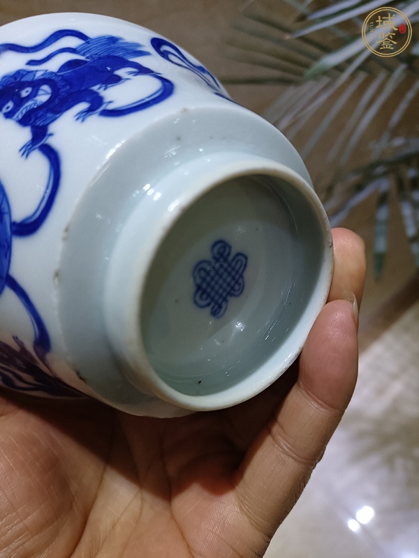 古玩陶瓷青花蓋碗真品鑒賞圖