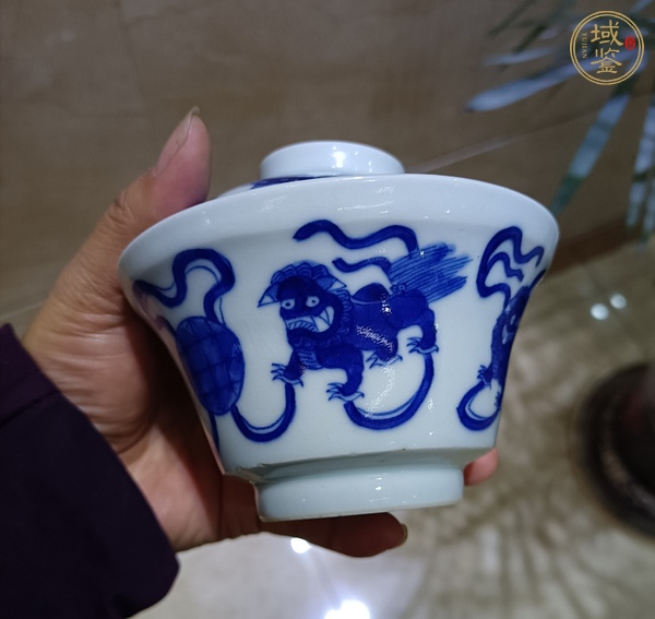 古玩陶瓷青花蓋碗真品鑒賞圖