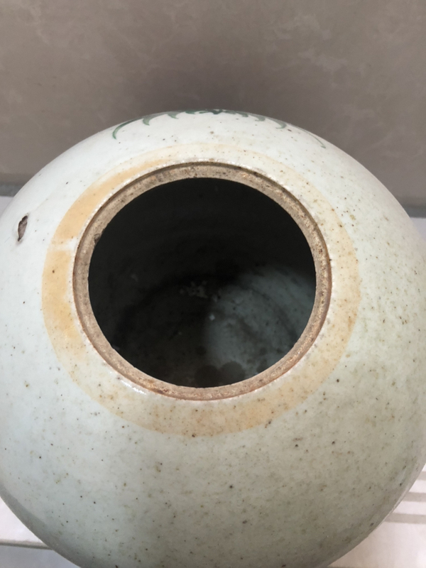 古玩陶瓷花碟紋西瓜罐拍賣,當前價格0元