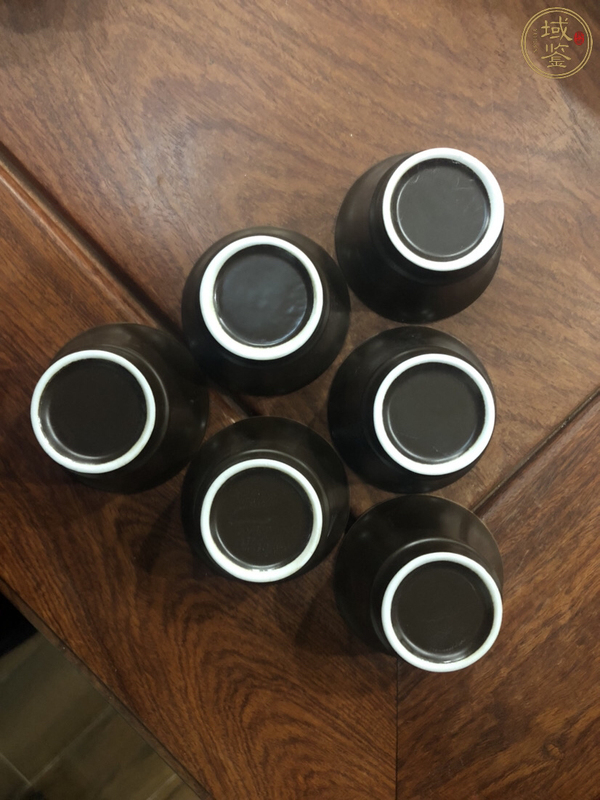 古玩陶瓷醬釉杯（一組6個(gè)）拍賣，當(dāng)前價(jià)格10元