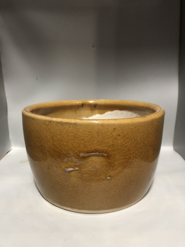 古玩陶瓷民国黄釉缸拍卖，当前价格398元