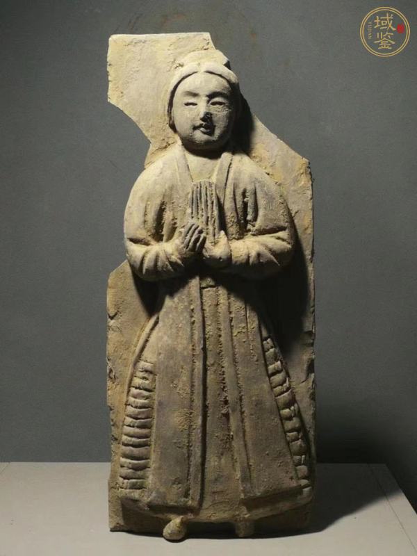 古玩陶瓷仕女奏樂磚雕真品鑒賞圖