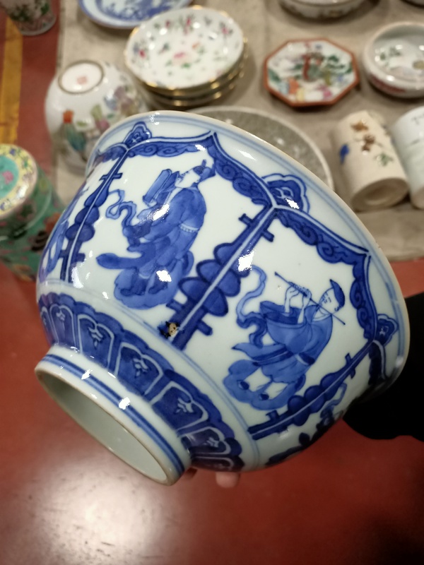 古玩陶瓷晚清青花八仙碗拍賣,當(dāng)前價(jià)格16888元