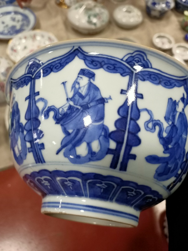 古玩陶瓷晚清青花八仙碗拍賣,當(dāng)前價(jià)格16888元
