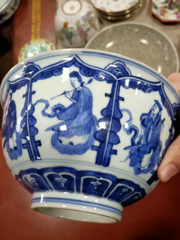 古玩陶瓷晚清青花八仙碗拍賣,當(dāng)前價(jià)格16888元